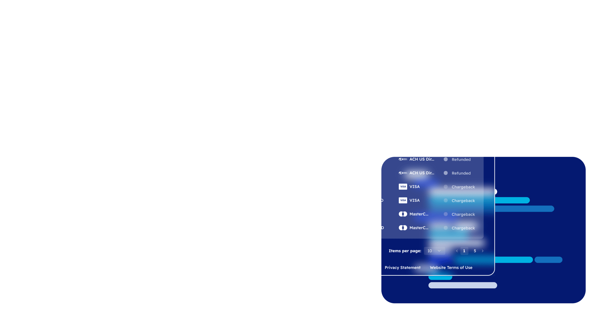 An abstract rendering of the payments page in the AndDone Merchant Portal.